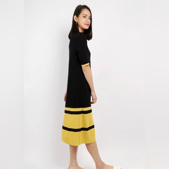 NWT Satine Knit Dress in Black Yellow (in original packaging; see last photos) - Picture 5 of 11